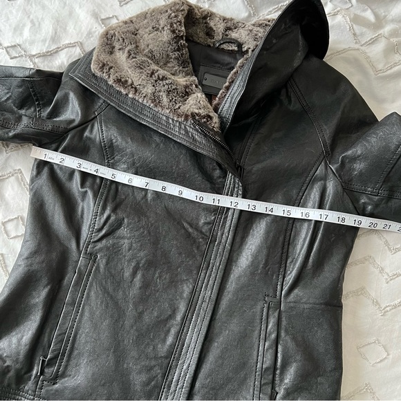 y2k danier leather insulated faux fur jacket - Picture 15 of 16